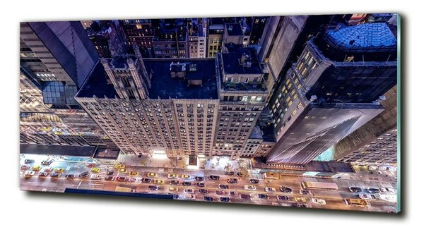Tablou sticlă New York, pe timp de noapte