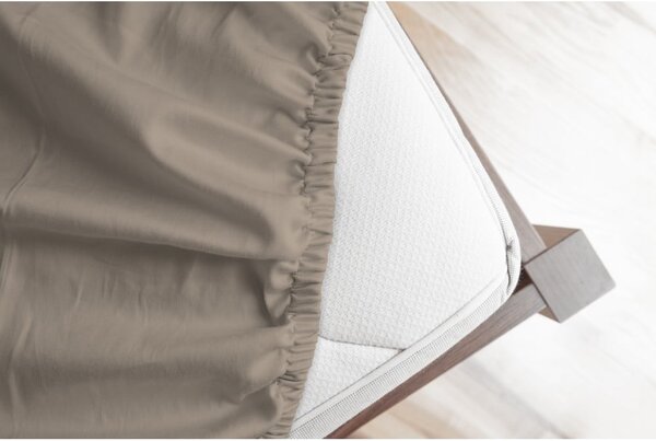 Cearceaf maro din flanelă cu elastic 140x200 cm – Good Morning
