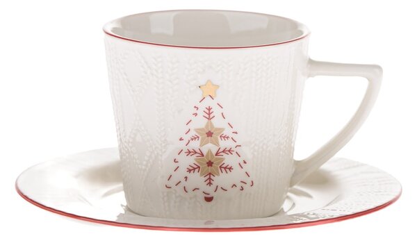 Ceașcă albă din porțelan 110 ml cu model de Crăciun Xmas Tree – Dakls