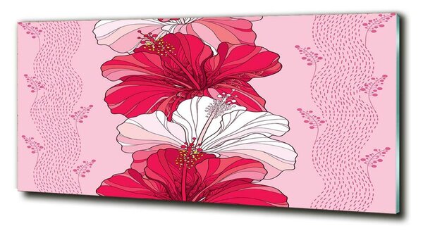 Tablou sticlă flori Hawaii