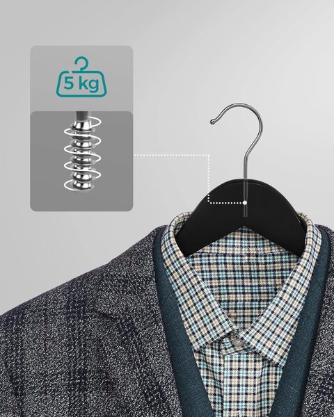Set de umerase 20 buc, cu suport pantaloni, suprafață antiderapantă neagră