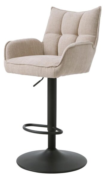 Scaun de bar pivotant Marilla, bej