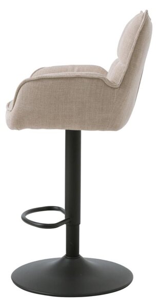 Scaun de bar pivotant Marilla, bej