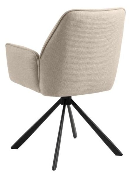 Scaun de dining pivotant Glenda, bej (expediere rapidă)