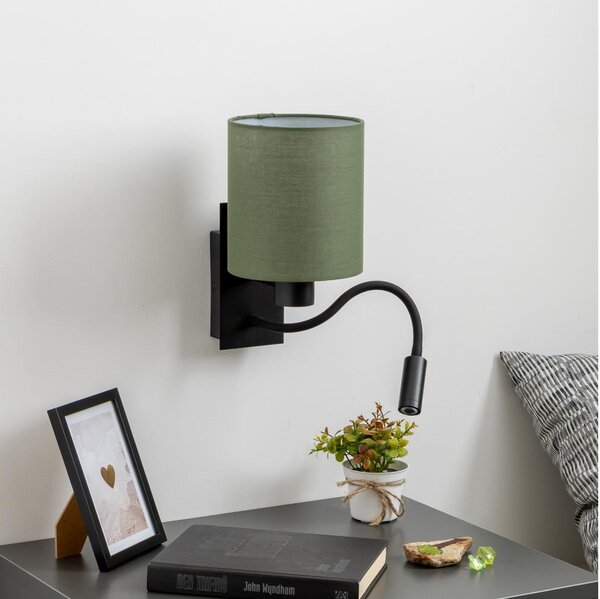 Lampă LED de perete Brilagi NUBILA 1xE27/25W/230V + LED/3W negru/verde
