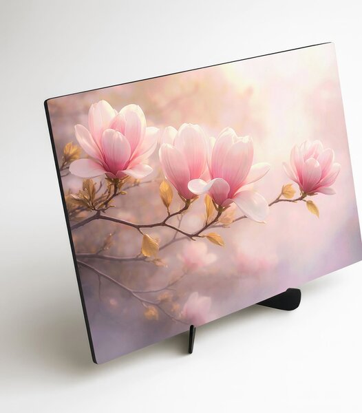 DUBLEZ | Tablou romantic de perete cu magnolii | Imprimare UV premium