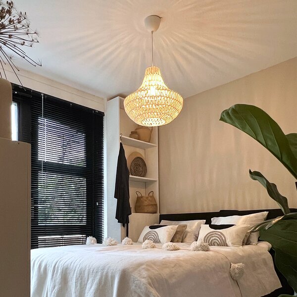 Lampă suspendată retro albă 50 cm - Lina Cono 50