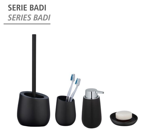 Dozator din ceramică pentru săpun Wenko Badi, negru