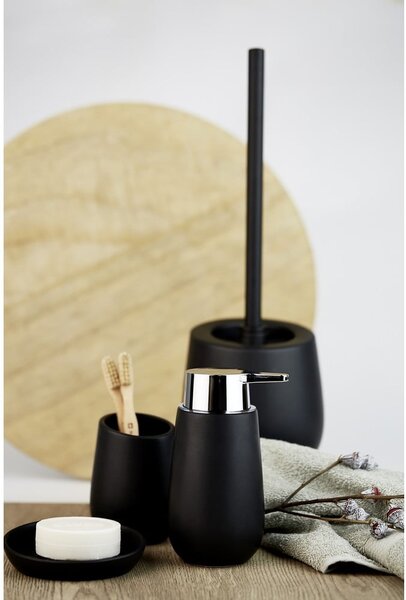 Dozator din ceramică pentru săpun Wenko Badi, negru