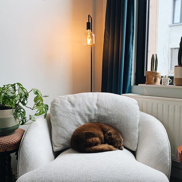 Lampa de podea moderna neagra - Facil
