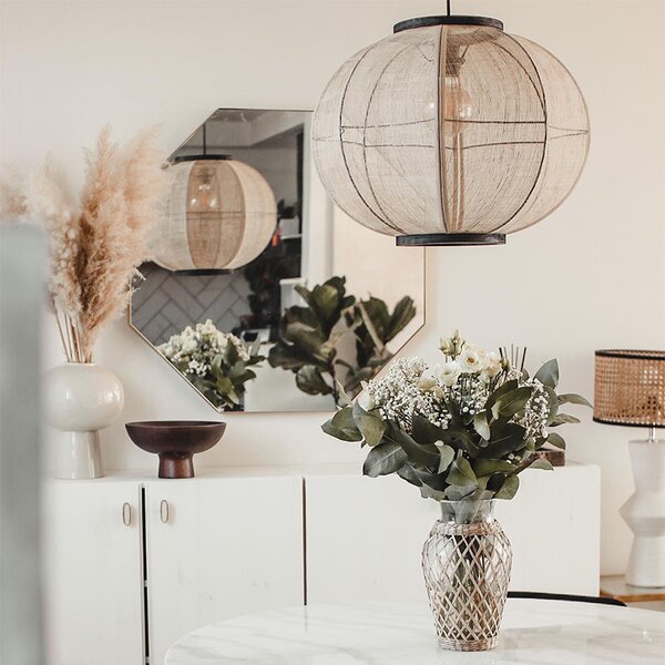 Lampă suspendată orientală maro 48 cm - Rob