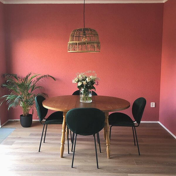 Lampă suspendată orientală din ratan 44 cm - Michelle
