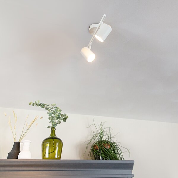 Spotlight modern alb cu 2 lumini inclinabile - Jeana 2
