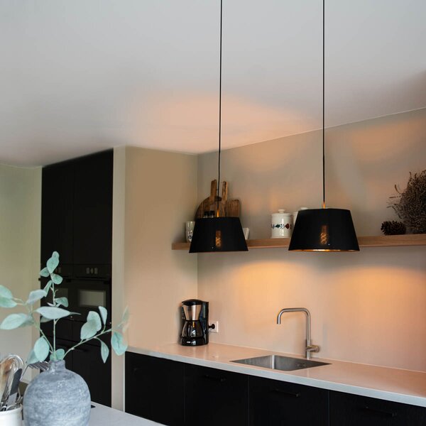 Lampă modernă suspendată neagră - Lofty