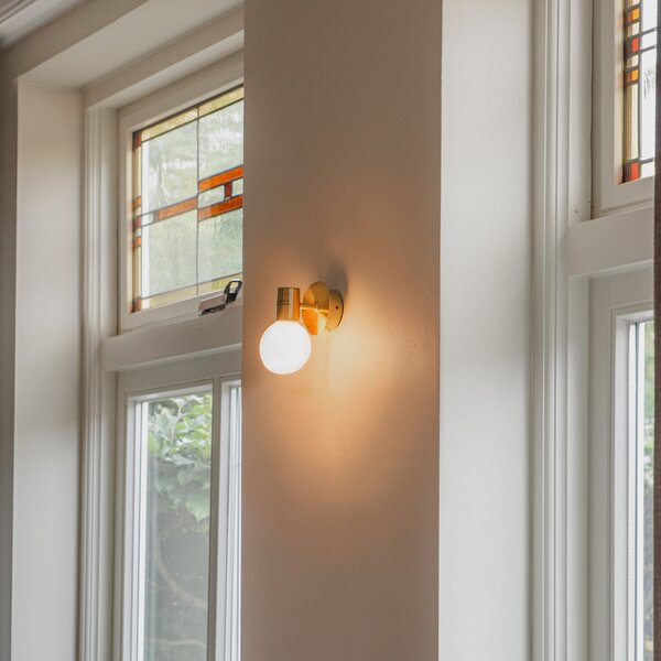 Lampa de perete moderna aurie IP44 - Cederic Up