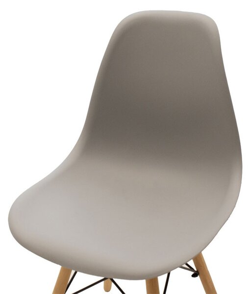 Scaun Model Julita, Natur/Gri/Negru, 46x50x82 cm
