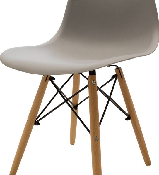 Scaun Model Julita, Natur/Gri/Negru, 46x50x82 cm