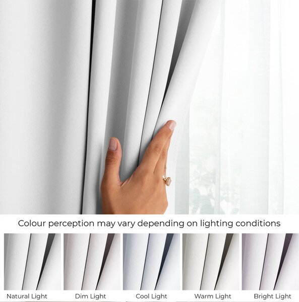 Draperie albă dimout (semi-opacă) 140x270 cm Kierra – Restilo