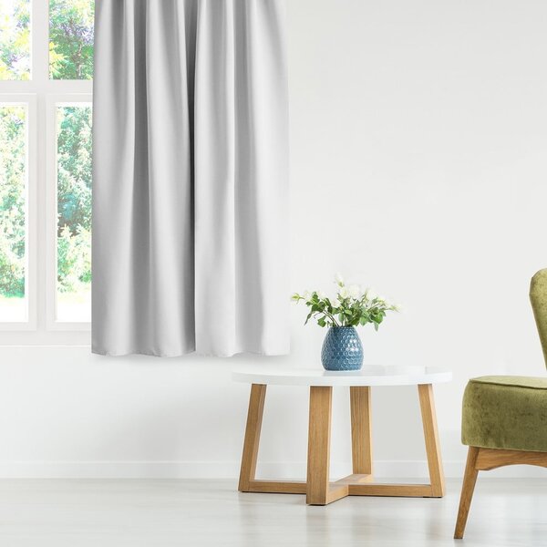 Draperie albă dimout (semi-opacă) 140x175 cm Kierra – Restilo