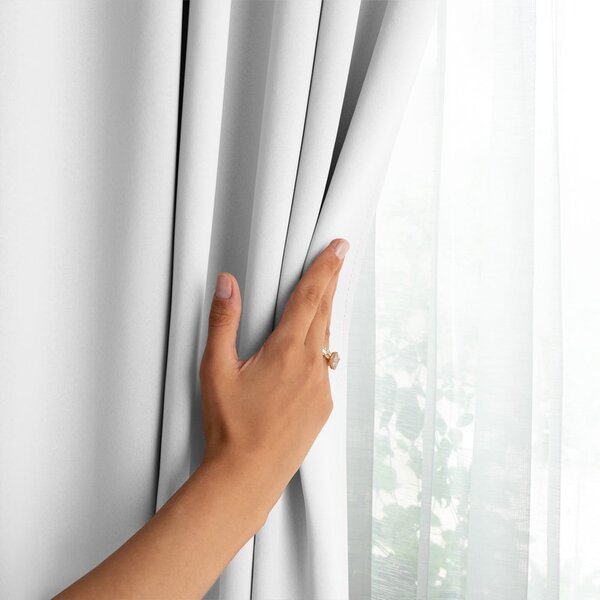 Draperie albă dimout (semi-opacă) 140x175 cm Kierra – Restilo