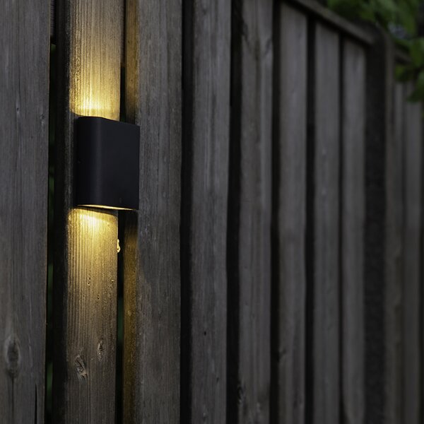 Aplică antracit 11,5 cm cu LED inclus IP65 - Batt