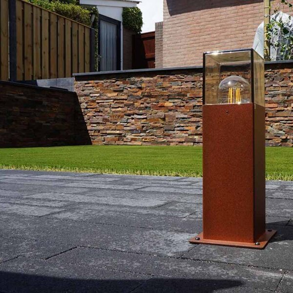 Lampă de exterior inteligentă cu stand, maro ruginit, 30 cm, cu Wi-Fi P45 - Denmark