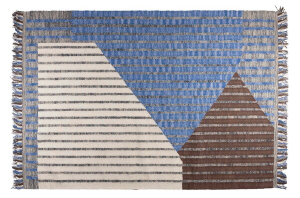 Covor albastru/maro din bumbac 160x230 cm Hampton – Dutchbone