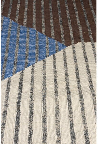 Covor albastru/maro din bumbac 160x230 cm Hampton – Dutchbone