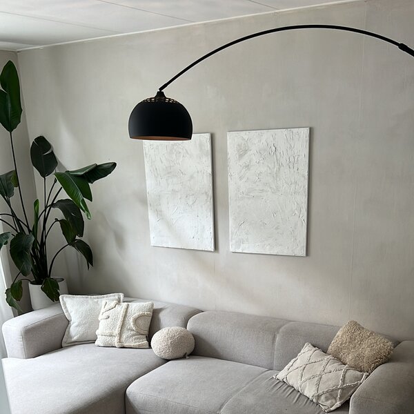 Lampadar arcuit modern negru - XXL