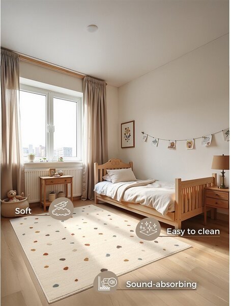 Covor pentru copii crem 120x170 cm Funny Dots – Hanse Home