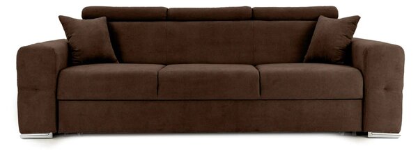 Canapea Extensibilă 3 locuri BELLAGIO, cu tetiere reglabile, 242x95x99 cm, Maro-Enjoy