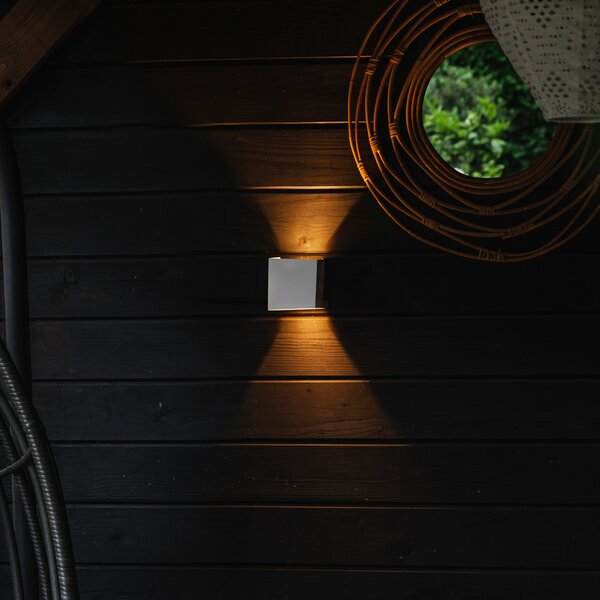 Lampă de perete exterioară albă inclusiv LED 2 lumini IP54 - Edwin