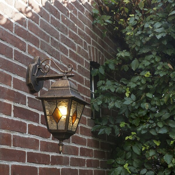 Lămpă de perete vintage pentru exterior, bronz - Antigua Down