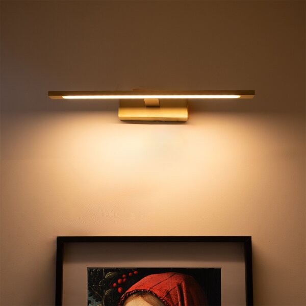Aplică din alamă 41,5 cm cu LED inclus IP44 - Jerre
