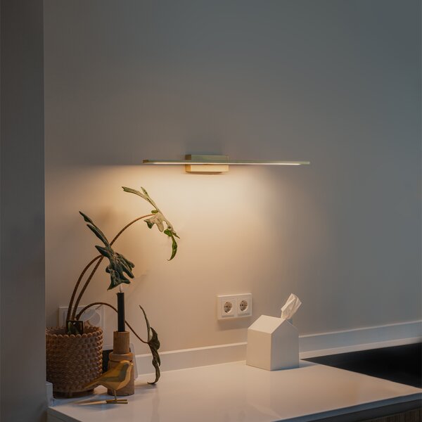Aplică din alamă 62 cm cu LED inclus IP44 - Jerre