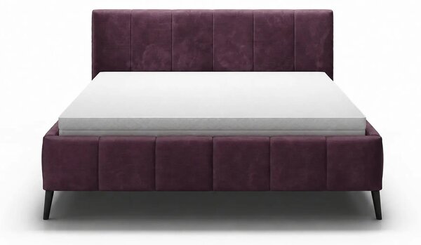 Pat RIVA SR 160x200, stofa catifelata violet - Whisper 14, cu suport s