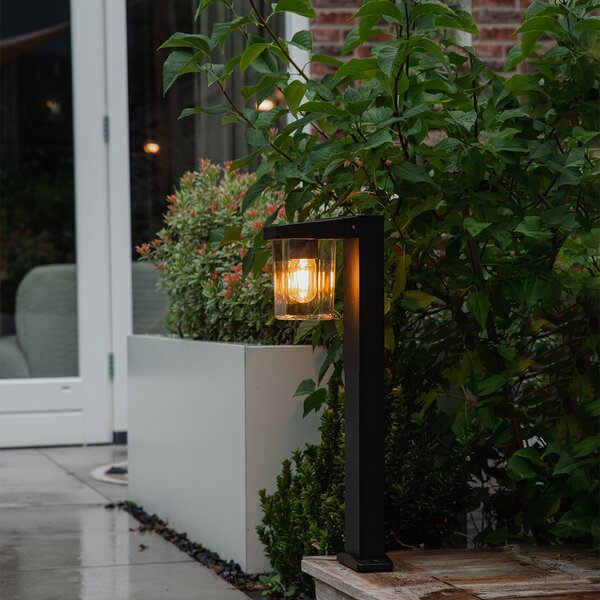 Lampă de podea modernă pentru exterior neagră 60 cm IP54 - Chimay