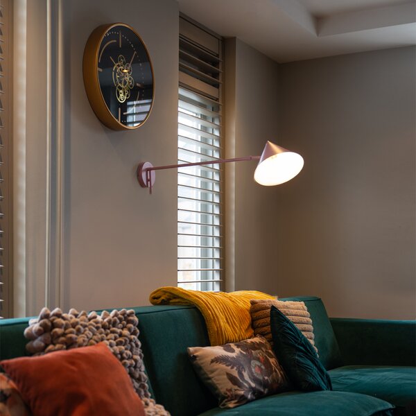 Lampa de perete de design roz reglabilă - Triangolo