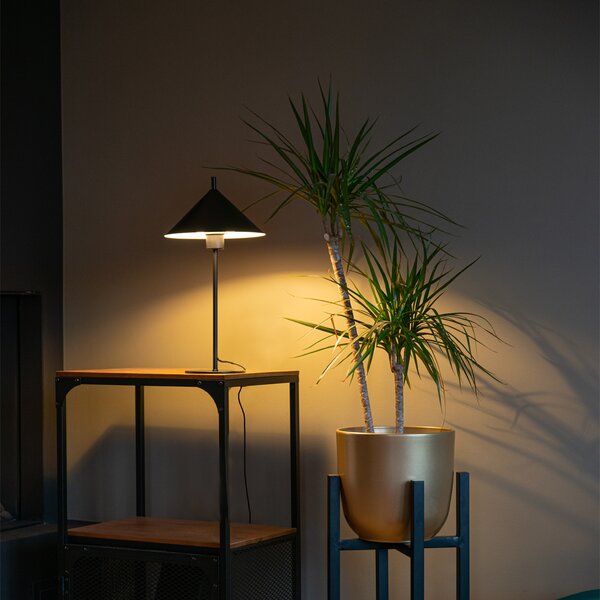 Lampă de masă de design neagră - Triangolo