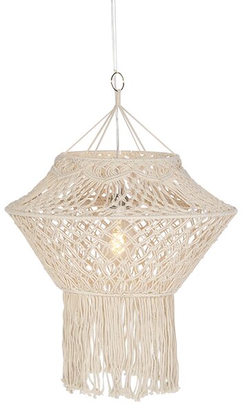 Lampă suspendată rustică Macramé 90 cm - String