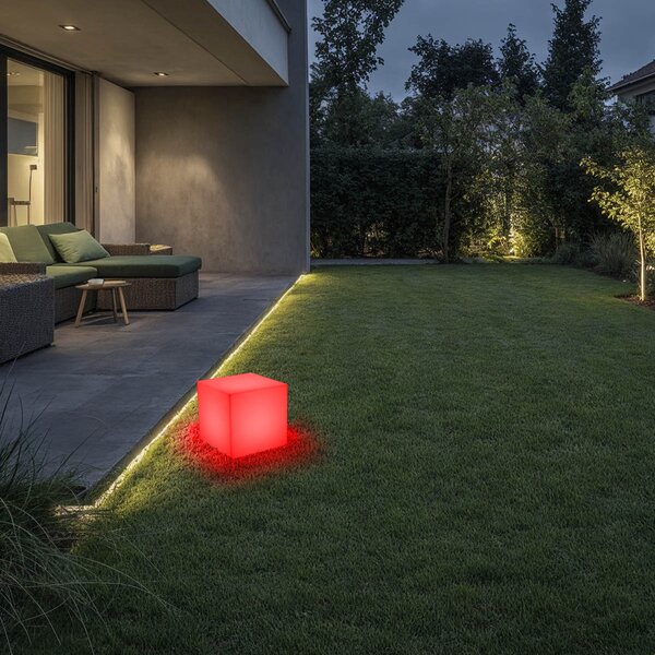 Lampă modernă de exterior albă 30 cm pătrat IP44 - Nura