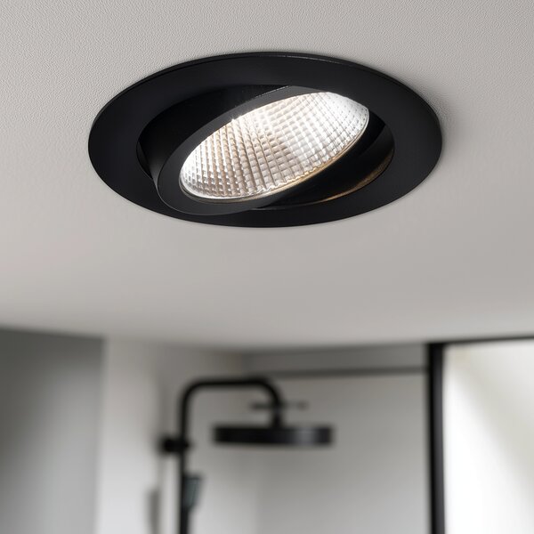 Spot încastrat negru 9,5 cm incl. LED 1015 lm Dimmable IP65 - Gaius