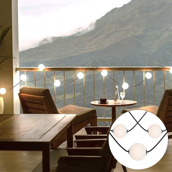 Ghirlandă lumini exterioare moderne 8M cu LED 14 lumini - Malai