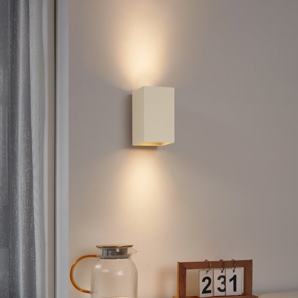 Aplică modernă bej GU10 50mm pătrată cu 2 lumini - Sandy