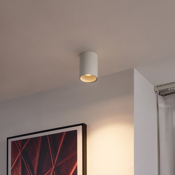 Set de 4 spoturi moderne bej montate la suprafață GU10 50mm Rotund - Deep