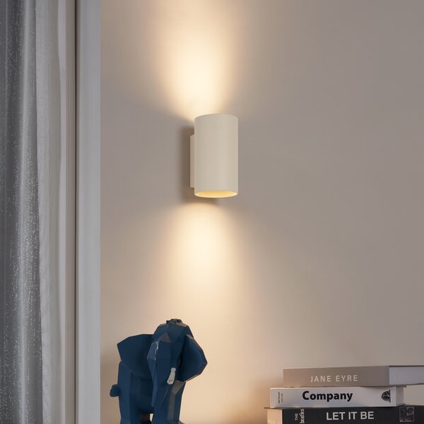 Aplică modernă bej GU10 50mm rotundă cu 2 lumini - Sandy