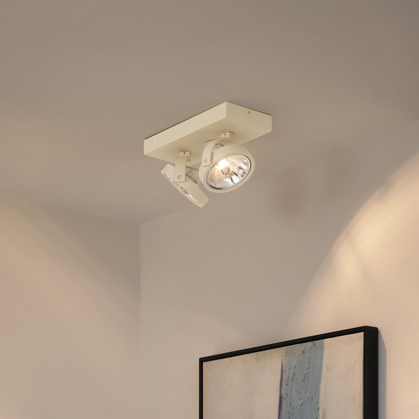 Spotlight modern plafon bej G9 rotund cu rotire si inclinare 2 lumini - Go