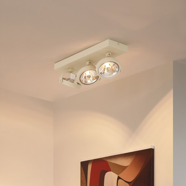 Spotlight modern tavan bej G9 rotund reglabil 3 lumini - Go