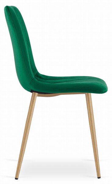 Verde scaun bucatarie LAVA din catifea