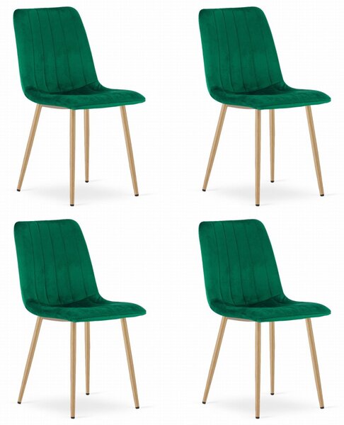 Verde scaun bucatarie LAVA din catifea